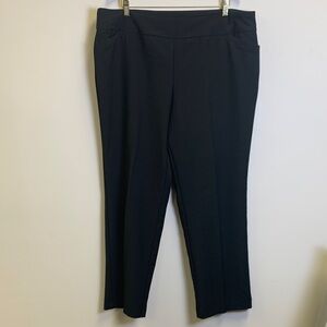 Avenue Women's Classic Black Straight Leg Pants